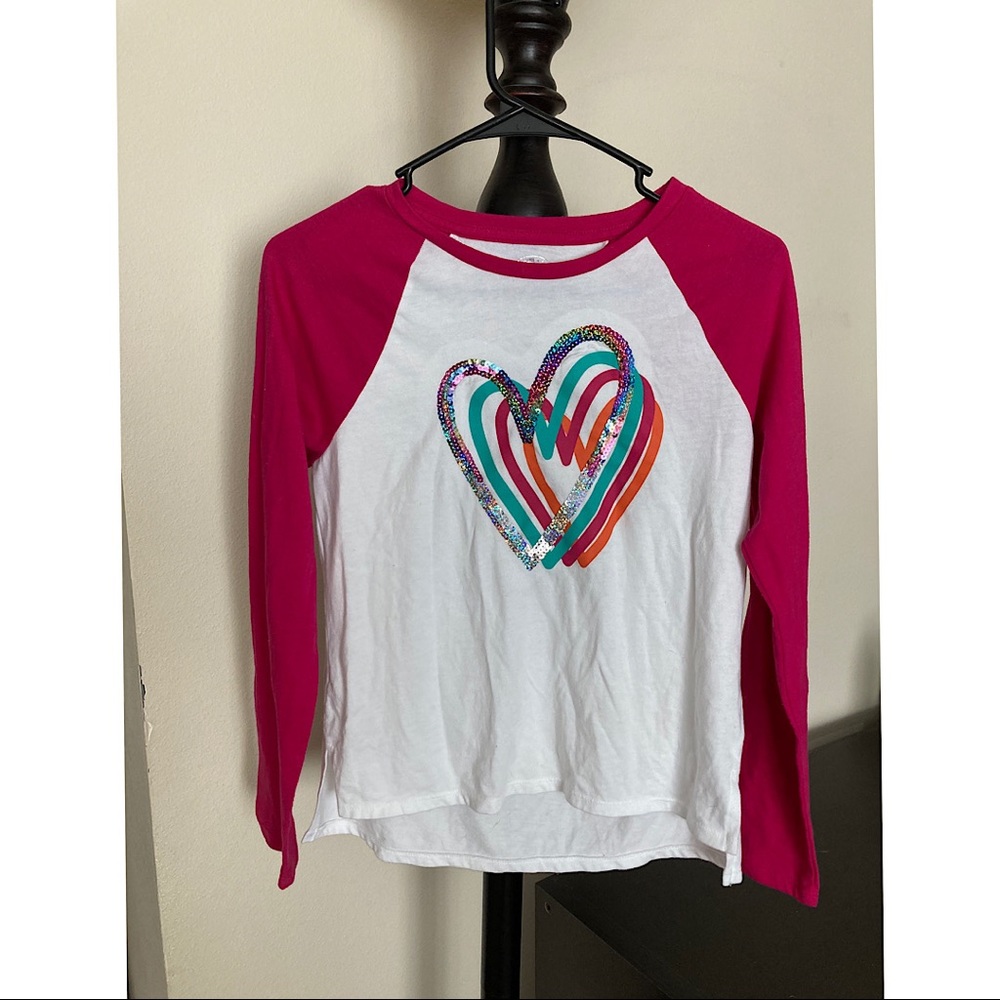 Athletic Works long sleeved tee shirt with heart